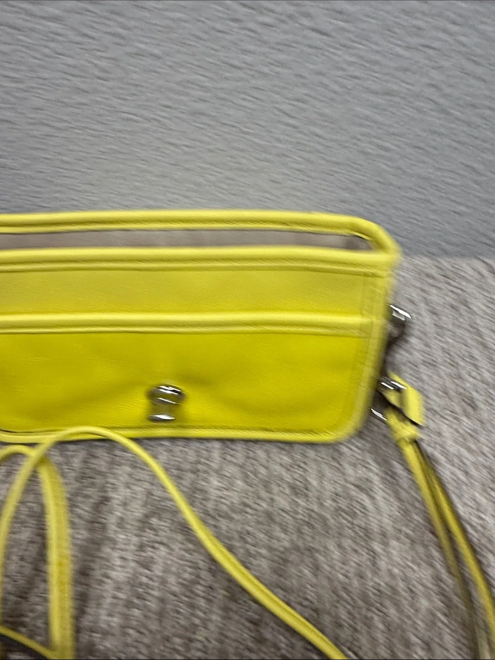 Coach Yellow Leather Crossbody with Turn-Lock Closure
